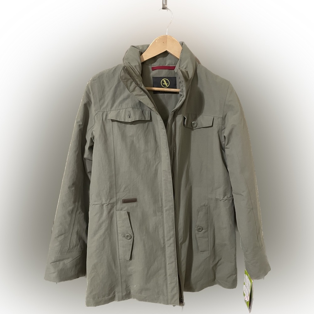 New With Tags Aigle Parka Bexley Olive Green Sage Windbreaker